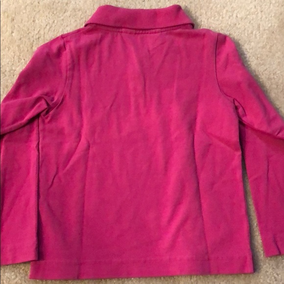 Girl 4 Lilly Pulitzer LONG Sleeve pink polo shirt - Picture 5 of 5